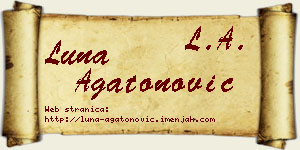 Luna Agatonović vizit kartica